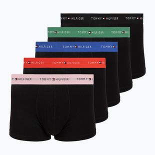 Men's boxers Tommy Hilfiger Trunk WB 5 pack black/fr red/bon pk/als green/no blue