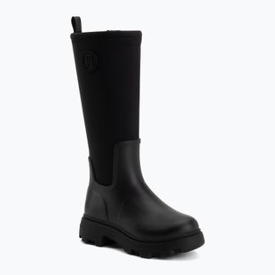 Women's wellington boots Tommy Hilfiger Stamp Warm Knee black