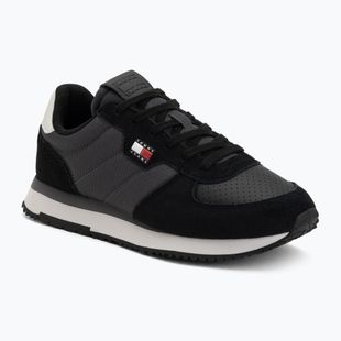 Men's shoes Tommy Jeans Runner Flag Mix washed black/stratus grey