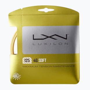 Tennis string Luxilon 4G Soft 125 12.2 m gold
