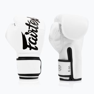Fairtex Microfiber white boxing gloves