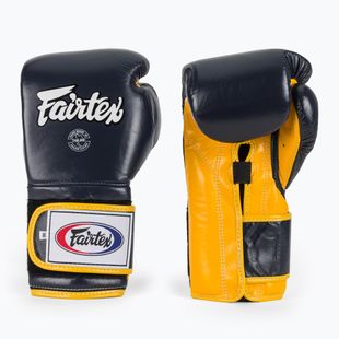 Fairtex Heavy Hitter's Mexican Style blue/yellow boxing gloves