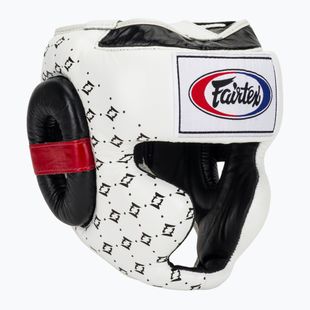 Fairtex Super Sparring boxing helmet white/black