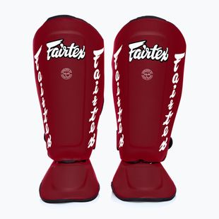 Fairtex Detachable In-Step Shin Pads A.K.A. tibia protectors. "Twister" red