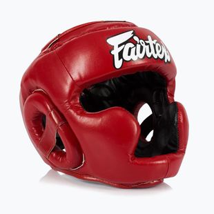 Fairtex Headguard for Kids boxing helmet red