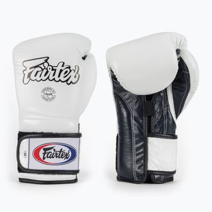 Fairtex Heavy Hitter's Mexican Style white/blue boxing gloves