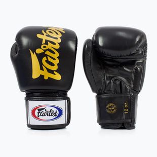 Fairtex Deluxe Tight-Fit black boxing gloves