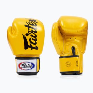 Fairtex Deluxe Tight-Fit gold boxing gloves