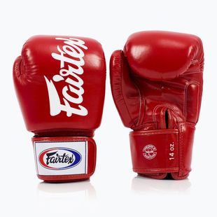 Fairtex Deluxe Tight-Fit red boxing gloves