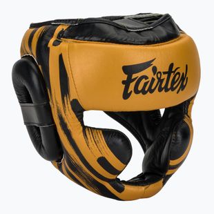 Fairtex Microfiber Headguard boxing helmet gold