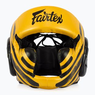 Fairtex Microfiber Headguard boxing helmet gold