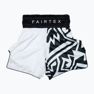 Fairtex Boxing BT2003 'Monochrome' white/black boxing shorts