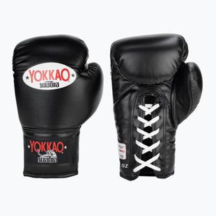 YOKKAO Matrix Lace Up men's boxing gloves black