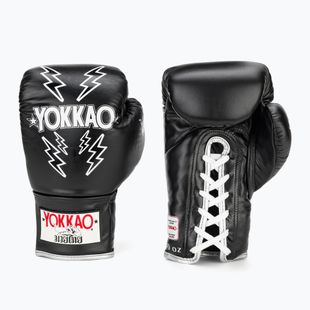 Men's boxing gloves YOKKAO Stadium Lace Up black