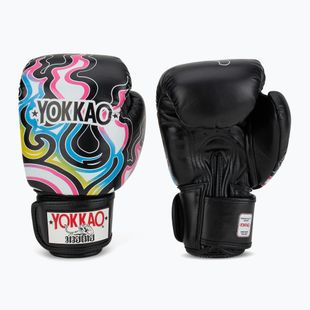 Men's boxing gloves YOKKAO Flames black