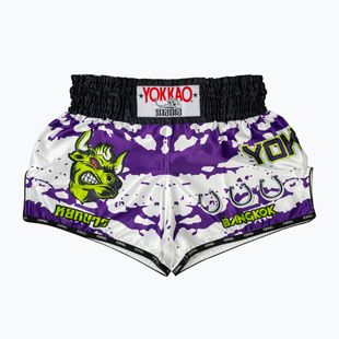 Men's training shorts YOKKAO Angry Bull Muay Thai white