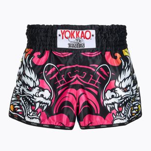 Men's training shorts YOKKAO Dragon Muay Thai pink/blue