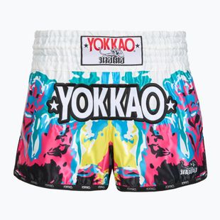 Men's training shorts YOKKAO Tiger Family Muay Thai white