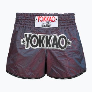 Men's training shorts YOKKAO Lunar Muay Thai iridescent blue grey