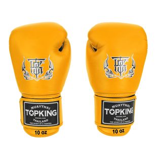 Top King Muay Thai Ultimate yellow boxing gloves