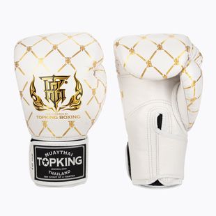 Top King Boxing Chain white/gold boxing gloves
