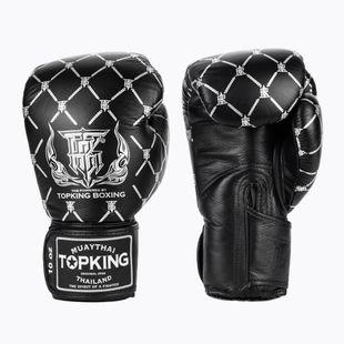 Top King Boxing Chain black/silver boxing gloves