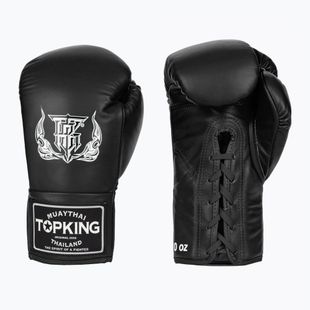 Top King Boxing Competition Gloves black