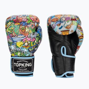 Top King Boxing Culture black/blue boxing gloves