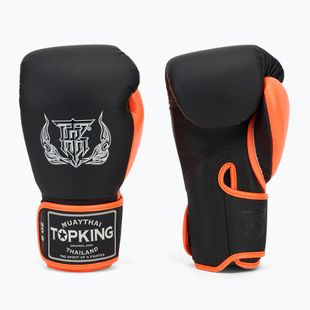 Top King Reborn Boxing Gloves Semi Leather white/orange