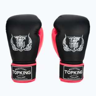 Top King Reborn Boxing Gloves Semi Leather black/pink