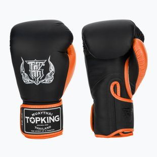 Top King Reborn Boxing Gloves Semi Leather black/orange