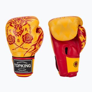 Top King Boxing Dragon yellow booxing gloves