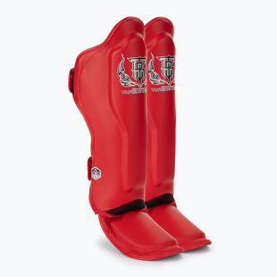 Top King Pro Semi Leather red tibia and foot protectors