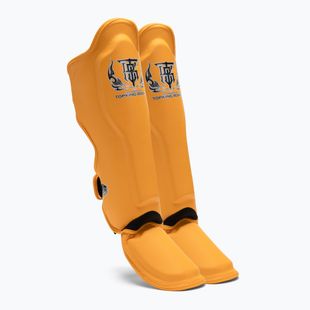 Top King Pro Semi Leather yellow tibia and foot protectors