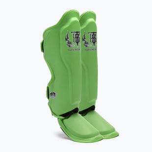 Top King Pro Semi Leather green tibia and foot protectors