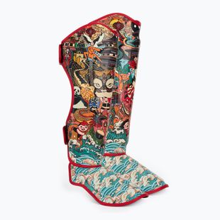 Top King Chain tibia and foot protectors black