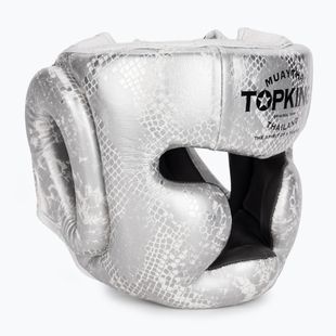 Top King Super Star white/silver boxing helmet