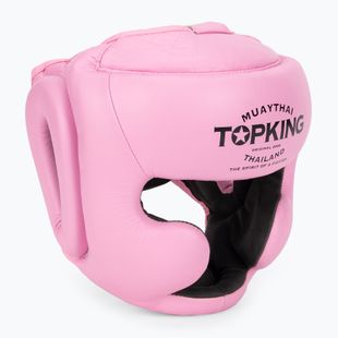 Top King Full Coverage pink boxing helmet
