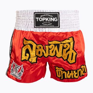 Top King Thai Boxing training shorts red/white