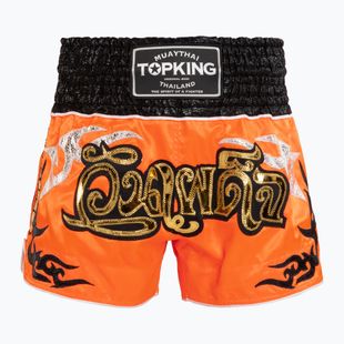 Top King Thai Boxing training shorts orange/black
