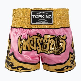 Top King Thai Boxing training shorts pink/gold