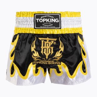 Top King Thai Boxing training shorts black/gold/white