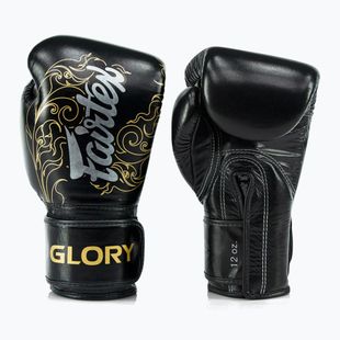 Fairtex Glory Kickboxing Competition Training Boxing Gloves black/gold