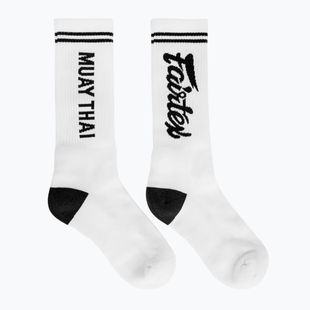 Fairtex "Muay Thai" socks white/black