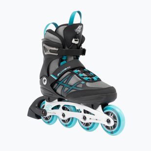 Women's inline skates K2 Alexis 80 Alu grey/cyan