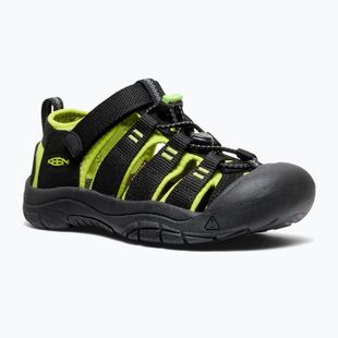 Children's sandals KEEN Newport H2 black/lime green