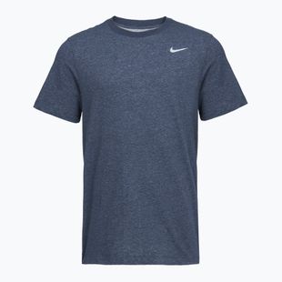 Men's T-shirt Nike Dri-Fit smokey obsidian heather/matte silver