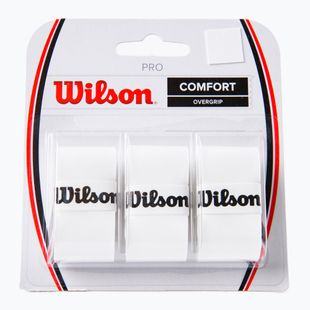 Wilson Pro Comfort Overgrip tennis racket wraps 3 pcs white WRZ4014WH+