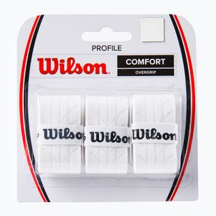 Wilson Profile Overgrip tennis racket wraps 3 pcs white WRZ4025WH+