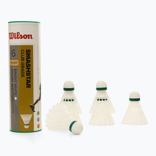 Wilson Smashstar badminton shuttlecocks 6 pcs white.